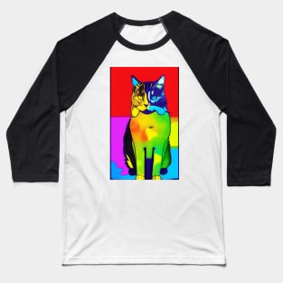 Cat art Baseball T-Shirt